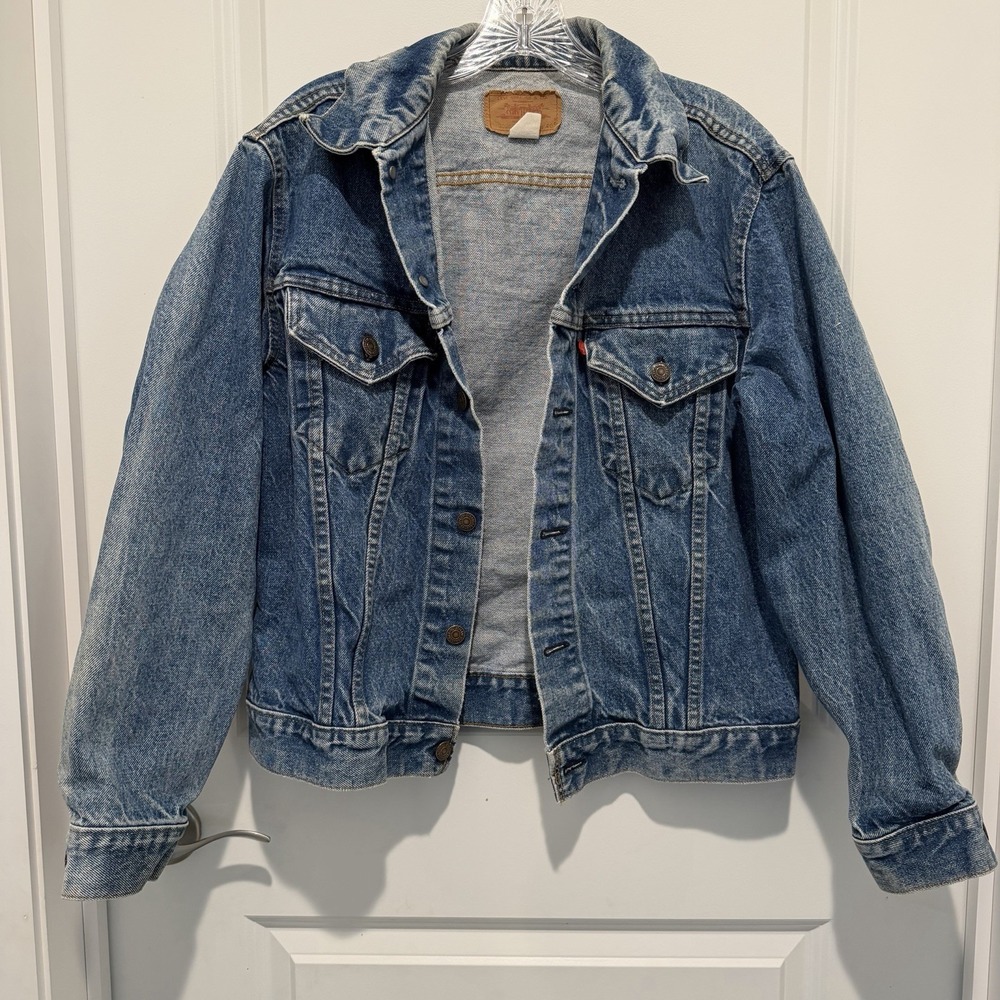 Levis Denim Jean Jacket Mens 40 Vintage 70505 0217 Trucker Red Tab USA Trucker - Picture 2 of 13